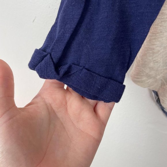 Anthropologie Little Yellow Button Mixed‎ Print Top Navy Patchwork Cottagecore - Picture 5 of 6